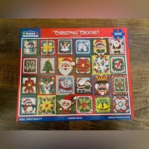 White mountain Christmas crochet puzzle